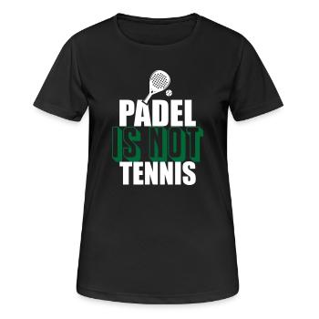 Padel_Is_Not_Tennis - Women's Breathable T-Shirt - black - Front - AI Model Female 172 light (172cm)