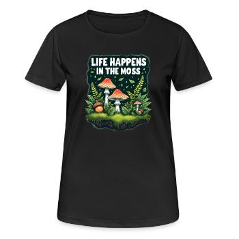 Life Happens In The Moss Moos Terrarium - Women's Breathable T-Shirt - black - Front - AI Model Female 172 light (172cm)