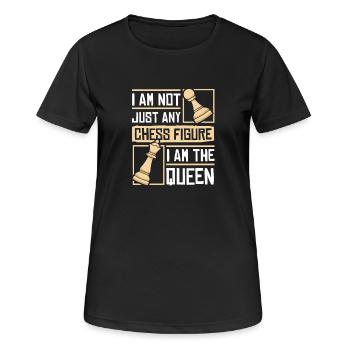 Schach Schachspieler Schachbrett - Frauen T-Shirt atmungsaktiv - Schwarz - Vorne - AI Model Female 172 light (172cm)