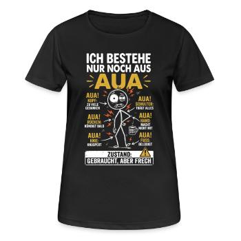 Aua Au Dem Alter entsprechen guter Zustand lustig  - Frauen T-Shirt atmungsaktiv - Schwarz - Vorne - AI Model Female 172 light (172cm)