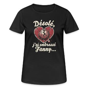 Pétanque Boule Lustig Fanny Spruch Frankreich - Frauen T-Shirt atmungsaktiv - Schwarz - Vorne - AI Model Female 172 light (172cm)