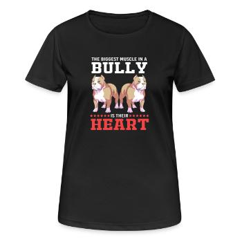 Cadeau American Bully Pet Dog Dog - T-shirt respirant Femme - noir - Devant - AI Model Female 172 light (172cm)