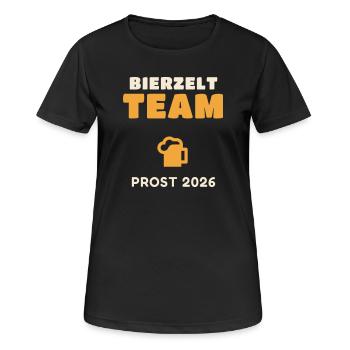Bierzelt Team 2026 Volksfest Prost - Bierzelt - Frauen T-Shirt atmungsaktiv - Schwarz - Vorne - AI Model Female 172 light (172cm)