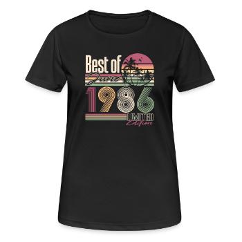Juni 1986 Vintage Geburtstag Geschenk Retro - Frauen T-Shirt atmungsaktiv - Schwarz - Vorne - AI Model Female 172 light (172cm)