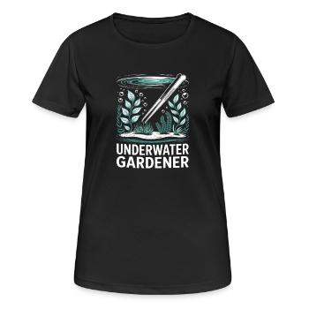 Underwater Gardener Aquascaping Traum - Frauen T-Shirt atmungsaktiv - Schwarz - Vorne - AI Model Female 172 light (172cm)