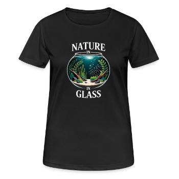 Rêve d’aquascaping nature en verre - T-shirt respirant Femme - noir - Devant - AI Model Female 172 light (172cm)