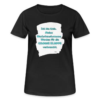Kleines Ich Große Klappe - Frauen T-Shirt atmungsaktiv - Schwarz - Vorne - AI Model Female 172 light (172cm)