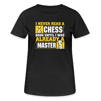 Schach Schachspieler Schachbrett - Frauen T-Shirt atmungsaktiv - Schwarz - Vorne - AI Model Female 172 light (172cm)