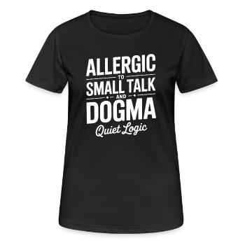 Allergique au dogme des banalités - T-shirt respirant Femme - noir - Devant - AI Model Female 172 light (172cm)