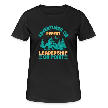 Aventures des leaders des Girl Scouts sur Leadership Scout - T-shirt respirant Femme - noir - Devant - AI Model Female 172 light (172cm)