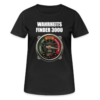 Wahrheit Finder - Frauen T-Shirt atmungsaktiv - Schwarz - Vorne - AI Model Female 172 light (172cm)