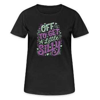 Je pars faire un peu la folie - T-shirt respirant Femme - noir - Devant - AI Model Female 172 light (172cm)