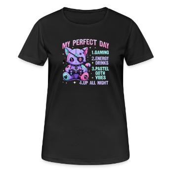 Pastel Goth Soft Goth Gaming Gamer - T-shirt respirant Femme - noir - Devant - AI Model Female 172 light (172cm)