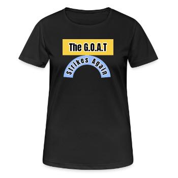 Le GOAT frappe à nouveau - T-shirt respirant Femme - noir - Devant - AI Model Female 172 light (172cm)