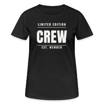 Événement du personnel de l’équipe Édition Limitée Badge Est Crew - T-shirt respirant Femme - noir - Devant - AI Model Female 172 light (172cm)