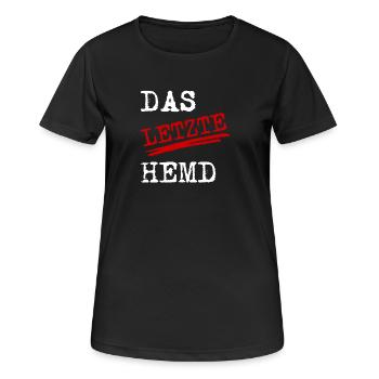 Das letzte Hemd - Frauen T-Shirt atmungsaktiv - Schwarz - Vorne - AI Model Female 172 light (172cm)