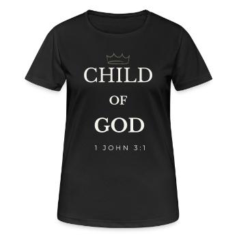 Child of God Crown John 3:1 - Women's Breathable T-Shirt - black - Front - AI Model Female 172 light (172cm)