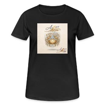 Goldener Krebszodiac  - Frauen T-Shirt atmungsaktiv - Schwarz - Vorne - AI Model Female 172 light (172cm)