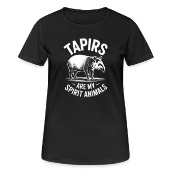 Dictons de tapir Tapir Drôle de cadeau de tapir - T-shirt respirant Femme - noir - Devant - AI Model Female 172 light (172cm)