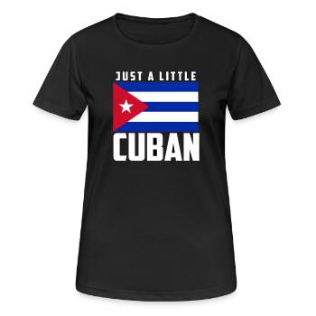 Juste un peu de drapeau cubain, de la fierté cubaine - T-shirt respirant Femme - noir - Devant - AI Model Female 172 light (172cm)