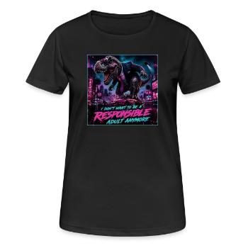 Not a Responsible Adult Meme - Women's Breathable T-Shirt - black - Front - AI Model Female 172 light (172cm)