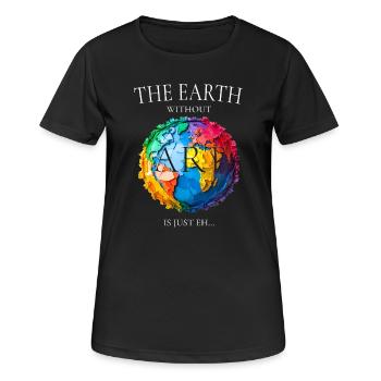 La Terre sans art - T-shirt respirant Femme - noir - Devant - AI Model Female 172 light (172cm)