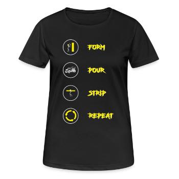 Concrete Concrete Paver Concrete Mixer - Women's Breathable T-Shirt - black - Front - AI Model Female 172 light (172cm)