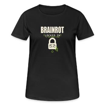Brainrott Locked In - T-shirt respirant Femme - noir - Devant - AI Model Female 172 light (172cm)