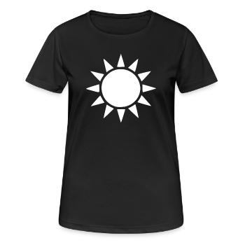 Cadeau de design minimaliste pour les vacances d’été du soleil - T-shirt respirant Femme - noir - Devant - AI Model Female 172 light (172cm)