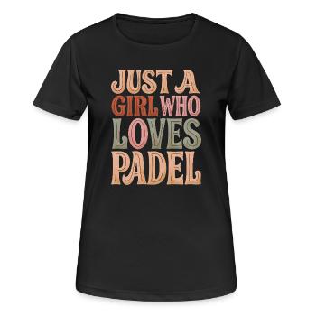 Padel Tennis Player Retro Style - Women's Breathable T-Shirt - black - Front - AI Model Female 172 light (172cm)