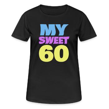 sweet 60 - Women's Breathable T-Shirt - black - Front - AI Model Female 172 light (172cm)