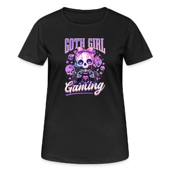 Pastel Goth Soft Goth Gaming Gamer - T-shirt respirant Femme - noir - Devant - AI Model Female 172 light (172cm)