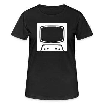 Retro Vintage TV 80s 90s Gift - Women's Breathable T-Shirt - black - Front - AI Model Female 172 light (172cm)