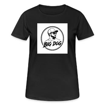 T-shirt portrait de grand chien en forme de cercle - T-shirt respirant Femme - noir - Devant - AI Model Female 172 light (172cm)