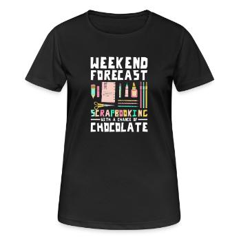 Week-end de scrapbooking - T-shirt respirant Femme - noir - Devant - AI Model Female 172 light (172cm)