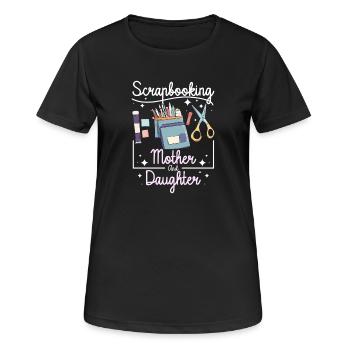 Scrapbooking Mother Daughter - Women's Breathable T-Shirt - black - Front - AI Model Female 172 light (172cm)