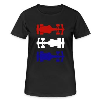 Formule Netherlands Formel Racing Niederlande - T-shirt respirant Femme - noir - Devant - AI Model Female 172 light (172cm)