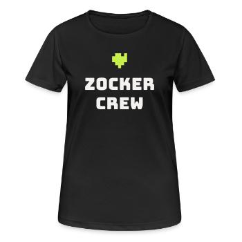 Gamer Crew Gamer Gaming Pixel Console Cadeau - T-shirt respirant Femme - noir - Devant - AI Model Female 172 light (172cm)