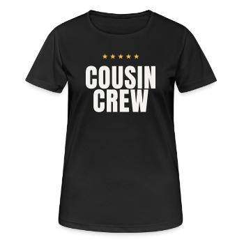 Réunion de Cousin Crew Cousins Family Matching - T-shirt respirant Femme - noir - Devant - AI Model Female 172 light (172cm)