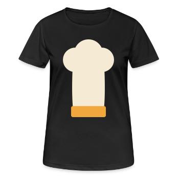 Chapeau de chef, chef, chef, maître du grill, cadeau - T-shirt respirant Femme - noir - Devant - AI Model Female 172 light (172cm)