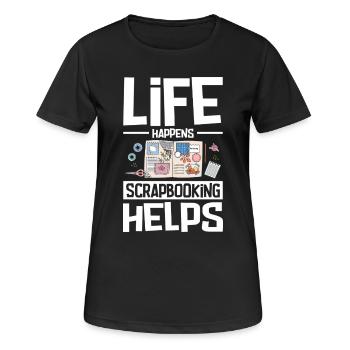 Le scrapbooking aide toujours - T-shirt respirant Femme - noir - Devant - AI Model Female 172 light (172cm)