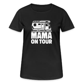 Mama on Tour - Women's Breathable T-Shirt - black - Front - AI Model Female 172 light (172cm)