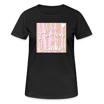 Merci - T-shirt respirant Femme - noir - Devant - AI Model Female 172 light (172cm)