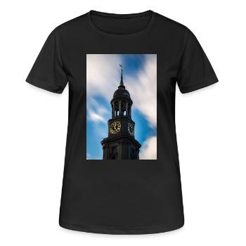 Hambourg : Église Saint-Michel (Der Michel) - T-shirt respirant Femme - noir - Devant - AI Model Female 172 light (172cm)