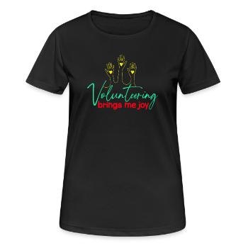 L’appréciation du bénévolat me fait plaisir Bénévole - T-shirt respirant Femme - noir - Devant - AI Model Female 172 light (172cm)