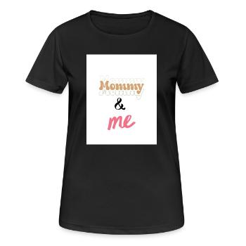 Mommy & Me Dupla de Lettrage Design - T-shirt respirant Femme - noir - Devant - AI Model Female 172 light (172cm)