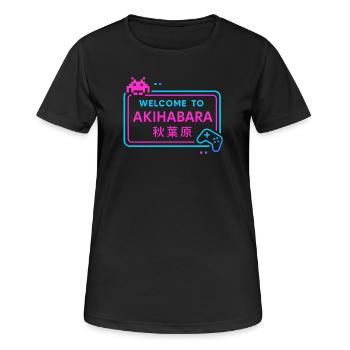 Welcome to Akihabara - T-shirt respirant Femme - noir - Devant - AI Model Female 172 light (172cm)