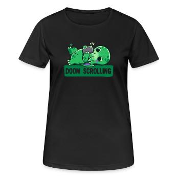 Défilement de Doom - T-shirt respirant Femme - noir - Devant - AI Model Female 172 light (172cm)