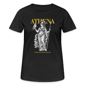 Athena: Wisdom and War Goddess - Women's Breathable T-Shirt - black - Front - AI Model Female 172 light (172cm)