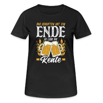 Schuften Hat Ein Ende Rente - Frauen T-Shirt atmungsaktiv - Schwarz - Vorne - AI Model Female 172 light (172cm)